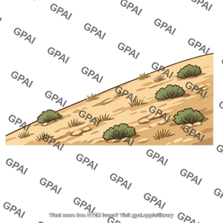 South facing slope dry