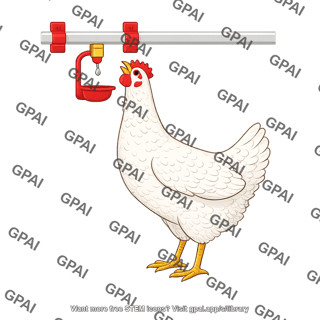 Chicken head up drinking