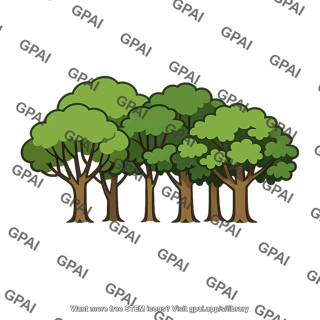 Deciduous trees cluster