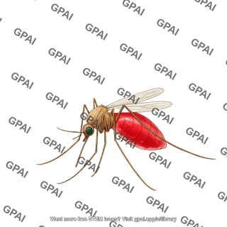Anopheles mosquito feeding full