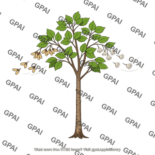 Wind dispersed tree