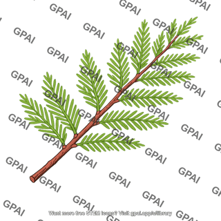 Bald cypress branch