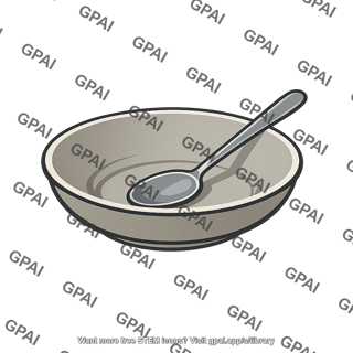 Empty bowl with spoon