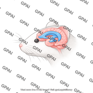 Mouse head lateral with brain