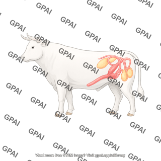 Bull with reproductive system