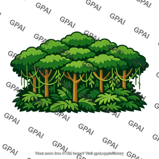 Tropical rain forest clipart