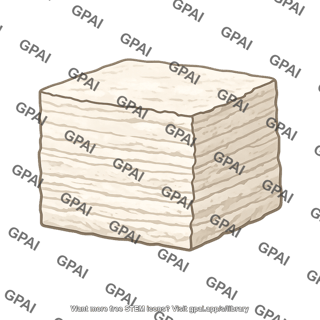 Layered limestone sediment