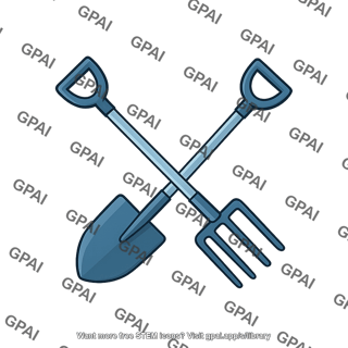 Garden tools symbol