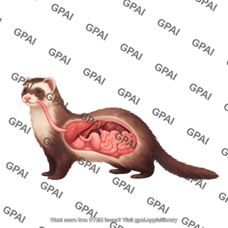 Ferret with organs