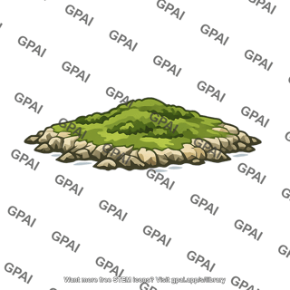 Small grassy island