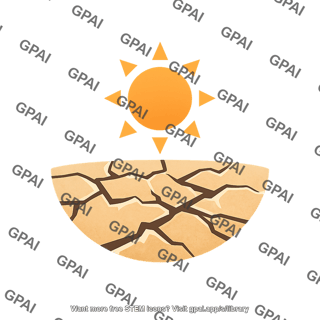 Drought parched earth symbol