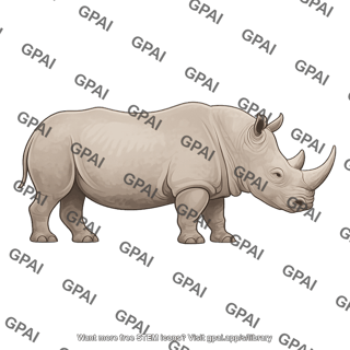 White rhinoceros ceratotherium sinum lateral 317