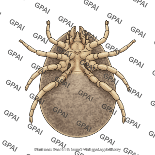 Soft bodied tick ornithodoros tartakovsky ventral