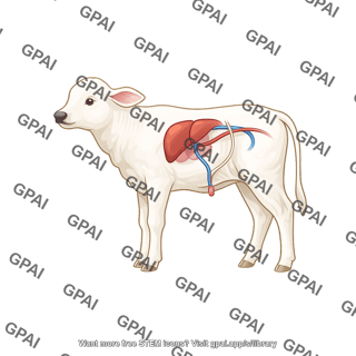 Cow calf with umbilicus