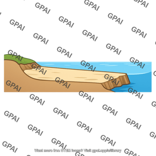 Coastal cliff and beach