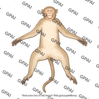 Macaque monkey rhesus macaca mulatta supine