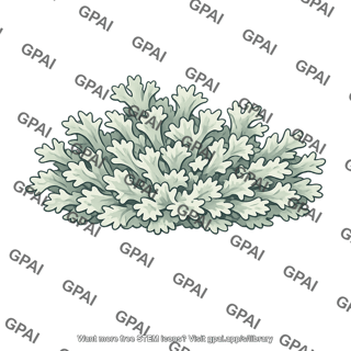 Branching lichen clump