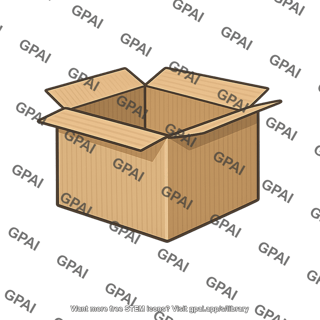 Open cardboard box