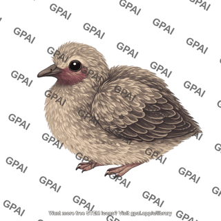 Mourning dove zenaida macroura chick
