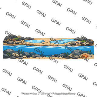 Littoral zone tidal shore