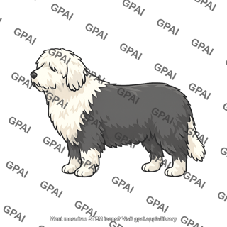 Dog old english sheepdog