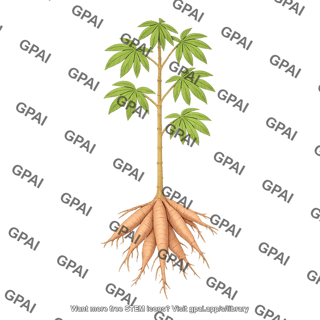 Cassava plant root