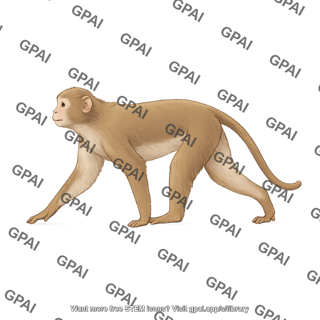Rhesus macaque monkey lateral