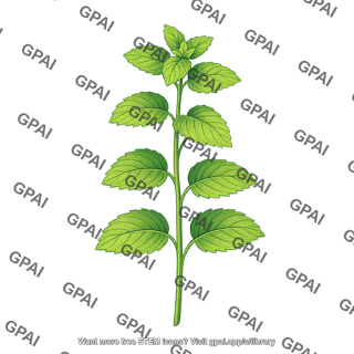 Mint plant branch