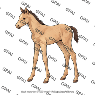 Horse foal newborn