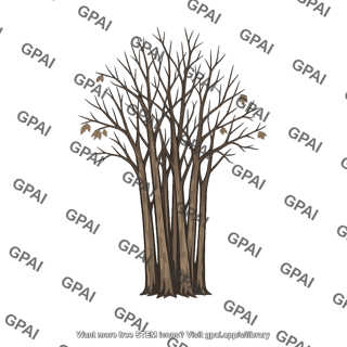 Tree stand defoliated
