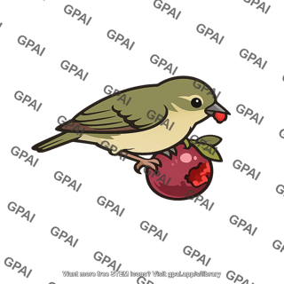 Bird fruit feeding