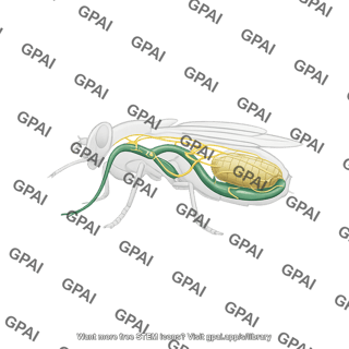 Tsetse fly organs on body