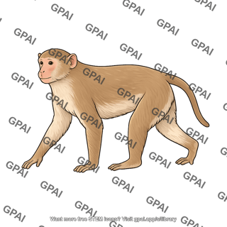 Macaque monkey rhesus macaca mulatta