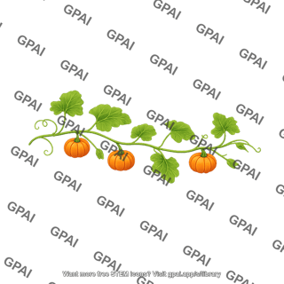 Pumpkin plant with small pumpkins