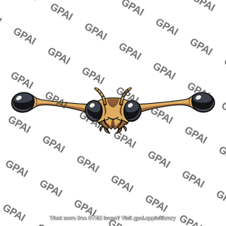 Insect head with eye stalks