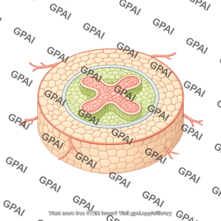 Root dicot horizontal cross section