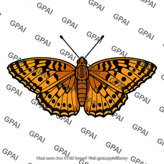 Variegated fritillary butterfly