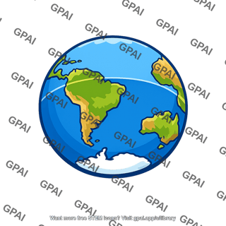 Southern hemisphere globe