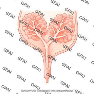 Cow udder cross section half