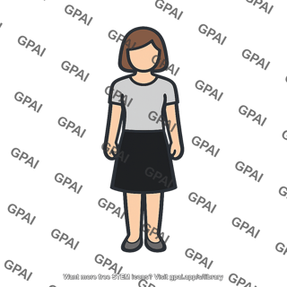 Female human skirt icon