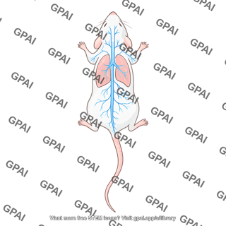 Mouse dorsal with lungs and veins