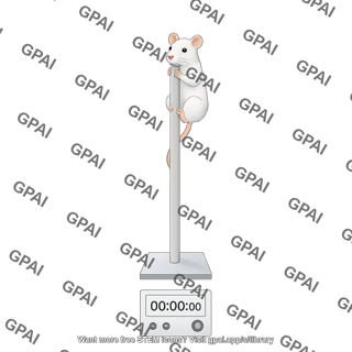 Mouse pole test with mouse at top ventral with timer