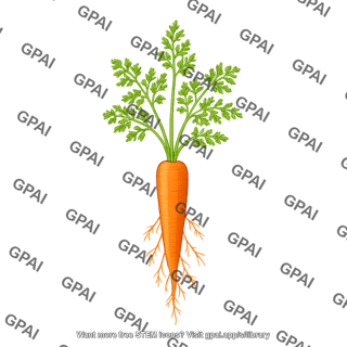 Carrot with roots