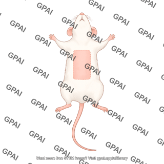 Mouse supine shaved for surgery 2
