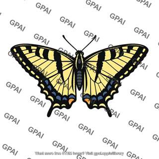 Swallowtail butterfly papilio canadensis
