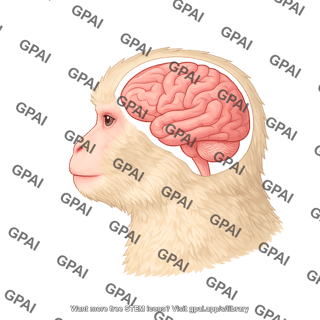 Rhesus macaque monkey brain lateral