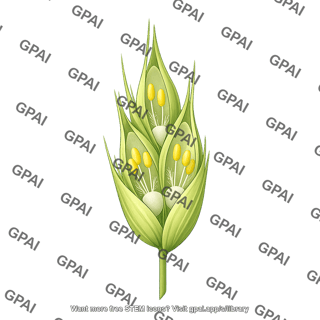 Wheat spikelet triticum aestivum