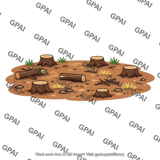 Deforested ground