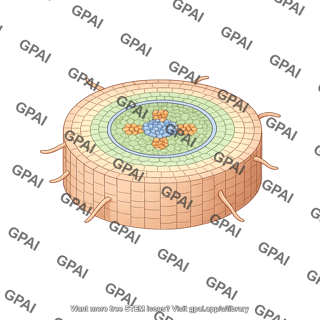Root monocot horizontal cross section 3d