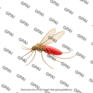 Anopheles mosquito flying